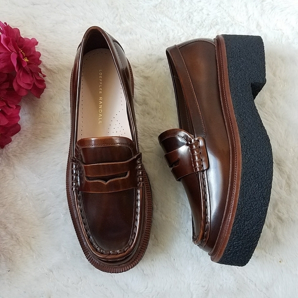 Loeffler Randall Rikki Leather Platform Loafers w/Dust Bag - Picture 2 of 12